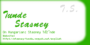 tunde stasney business card